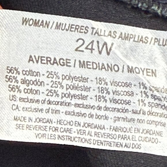 Bandolino Women's Mandie Luxe 360 Flex Straight Navy Jeans Plus Size 24W NWT - Picture 7 of 11